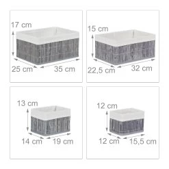 6 X Aufbewahrungskorb In Grau -Relaxdays relaxdays 6 x aufbewahrungskorb in grau 3