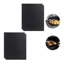 6 X Grillmatte In Schwarz - (B)50 X (T)40 Cm