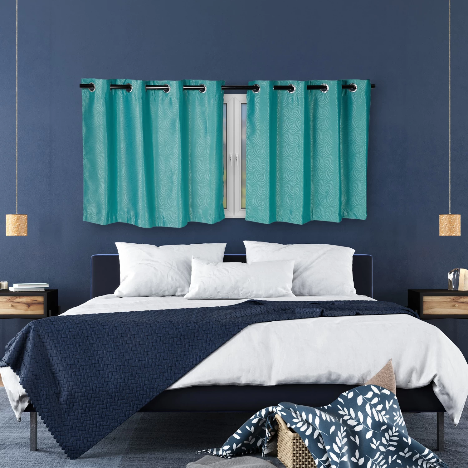 6 X Vorhang "Muster" In Grün - (B)135 X (H)120 Cm 5 6 X Vorhang "Muster" In Grün - (B)135 X (H)120 Cm – Bild 5