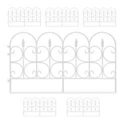 6x Beetzaun In Weiß - 4 M