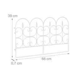 6x Beetzaun In Weiß - 4 M -Relaxdays relaxdays 6x beetzaun in weiss 4 m 3