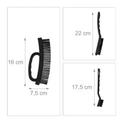 7tlg. Drahtbürsten Set In Schwarz -Relaxdays relaxdays 7tlg drahtbursten set in schwarz 3