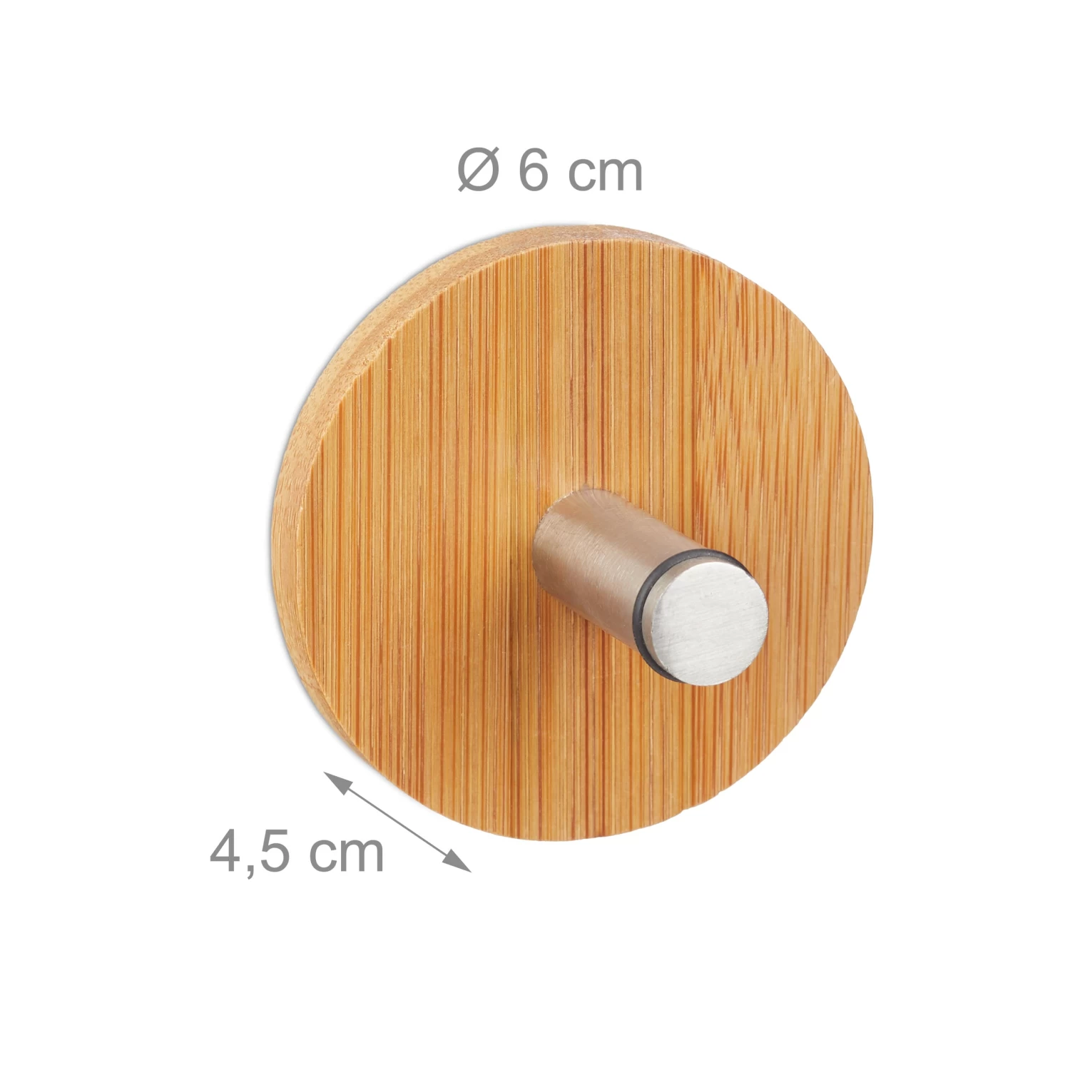 8 X Handtuchhaken In Natur/Silber 4 8 X Handtuchhaken In Natur/Silber – Bild 4