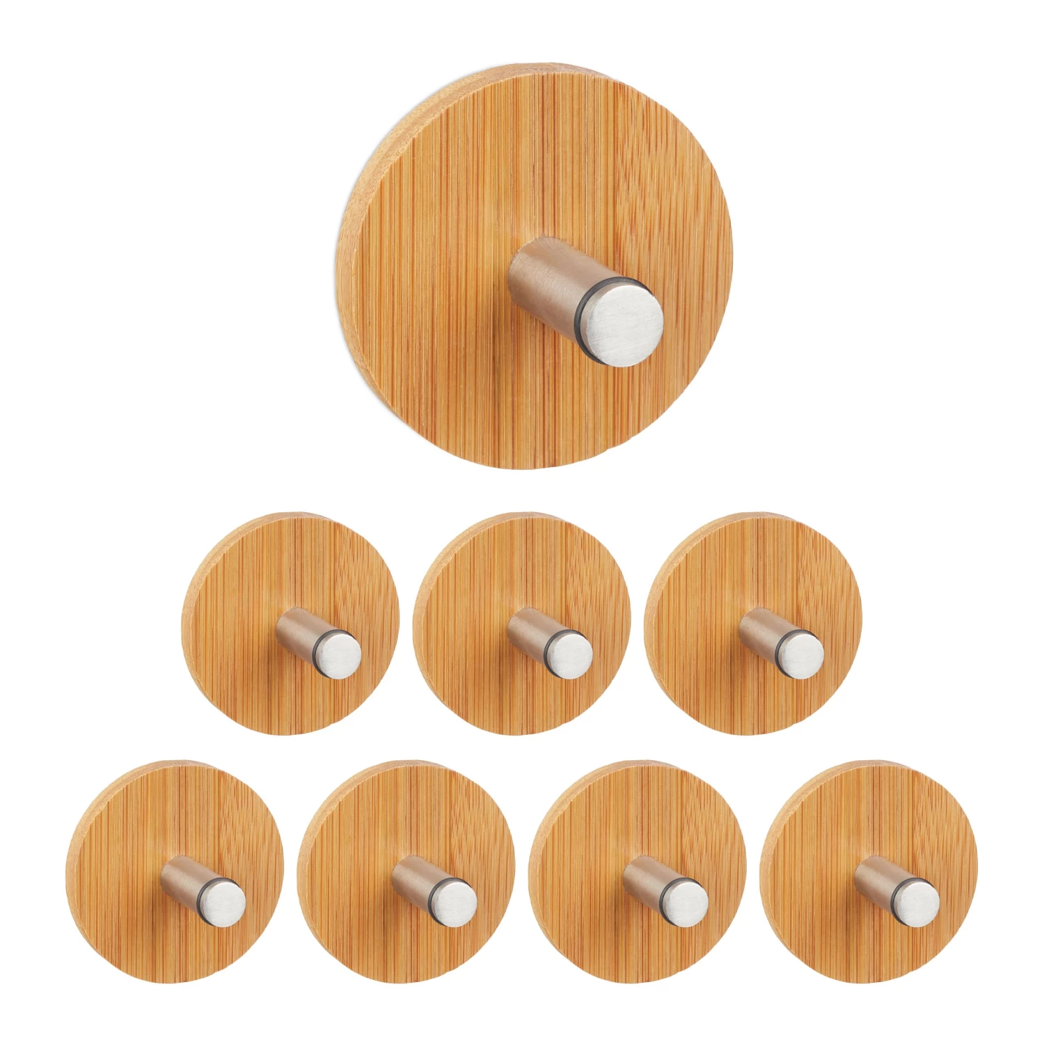 8 X Handtuchhaken In Natur/Silber 1 8 X Handtuchhaken In Natur/Silber