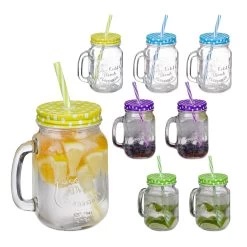 8 X Trinkglas In Bunt - 400 Ml -Relaxdays relaxdays 8 x trinkglas in bunt 400 ml 7