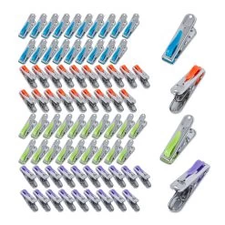 80 X Wäscheklammern In Silber -Relaxdays relaxdays 80 x wascheklammern in silber 7