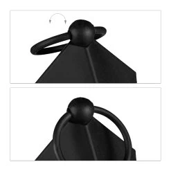 8x LED Laterne In Schwarz - (H)23 Cm -Relaxdays relaxdays 8x led laterne in schwarz h 23 cm 6