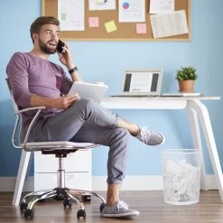 8x Papierkorb In Weiß -Relaxdays relaxdays 8x papierkorb in weiss 2