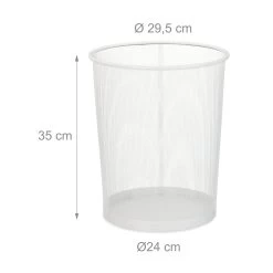 8x Papierkorb In Weiß -Relaxdays relaxdays 8x papierkorb in weiss 3