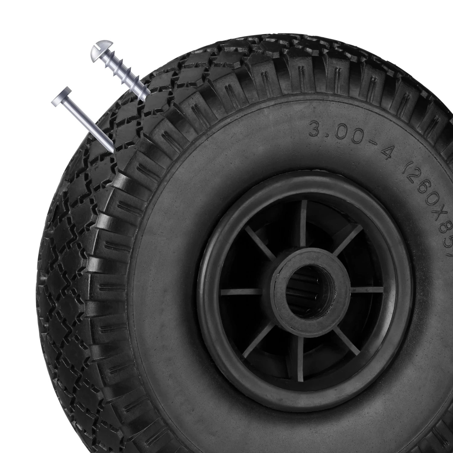 8x Sackkarrenrad "3.00-4" In Schwarz 6 8x Sackkarrenrad "3.00-4" In Schwarz – Bild 6