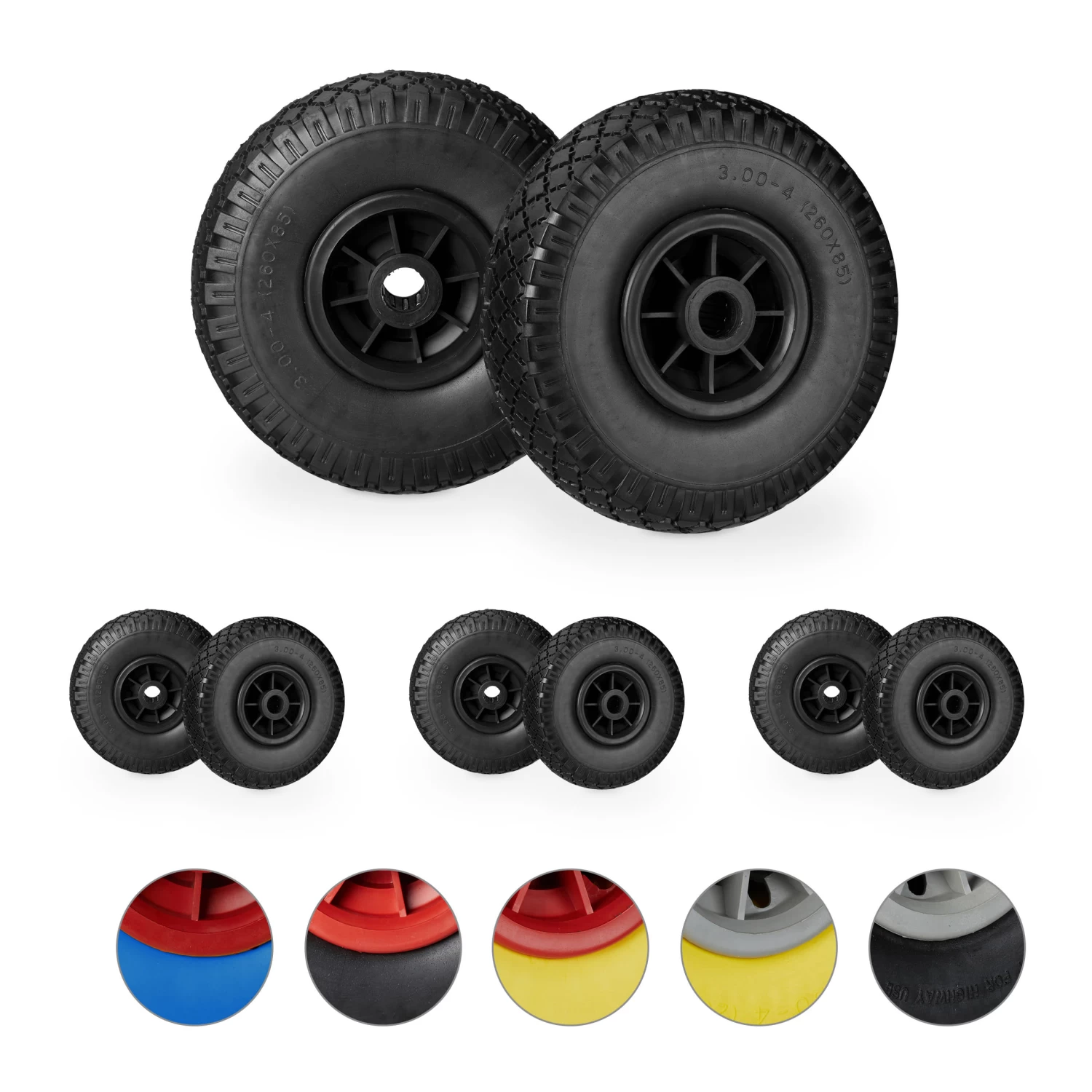 8x Sackkarrenrad "3.00-4" In Schwarz 8 8x Sackkarrenrad "3.00-4" In Schwarz – Bild 8