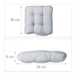 8x Stuhlkissen In Grau - (B)36 X (T)36 Cm 7 8x Stuhlkissen In Grau - (B)36 X (T)36 Cm -Relaxdays relaxdays 8x stuhlkissen in grau b 36 x t 36 cm 2