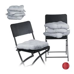 8x Stuhlkissen In Grau - (B)36 X (T)36 Cm 9 8x Stuhlkissen In Grau - (B)36 X (T)36 Cm -Relaxdays relaxdays 8x stuhlkissen in grau b 36 x t 36 cm 4