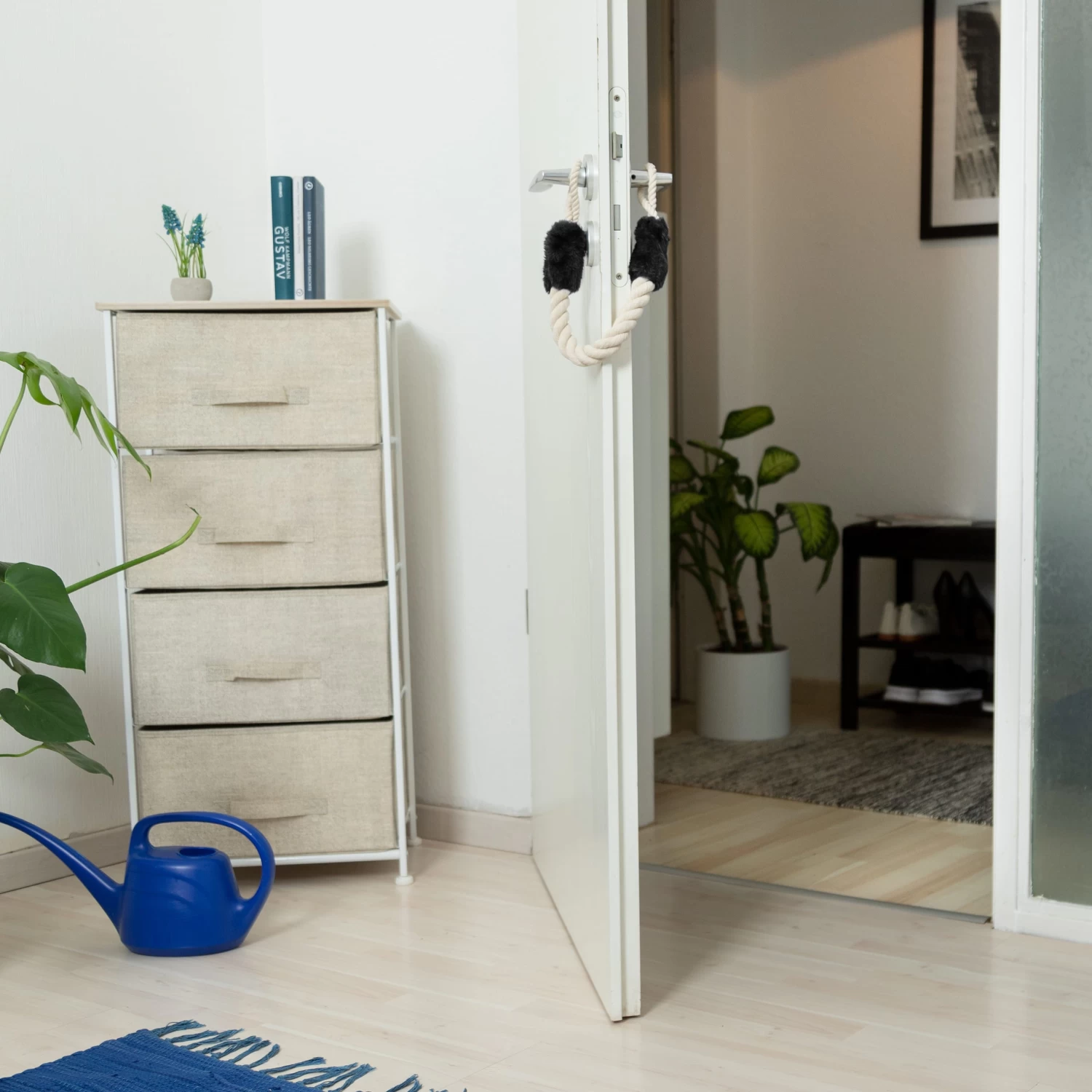 8x Türkordel Klemmschutz In Schwarz / Beige 2 8x Türkordel Klemmschutz In Schwarz / Beige – Bild 2