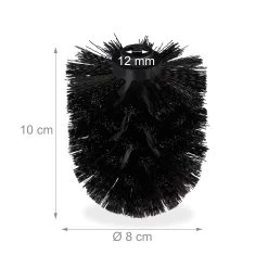 9er-Set: Ersatzbürstenkopf In Schwarz - 12 Mm Gewinde -Relaxdays relaxdays 9er set ersatzburstenkopf in schwarz 12 mm gewinde 3