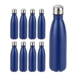 9x Trinkflasche In Blau - 500 Ml