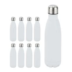 9x Trinkflasche In Weiß - 500 Ml