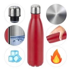 9x Trinkflasche In Weiß - 500 Ml -Relaxdays relaxdays 9x trinkflasche in weiss 500 ml 5