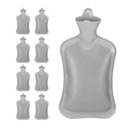 9x Wärmflasche In Grau -Relaxdays relaxdays 9x warmflasche in grau 7