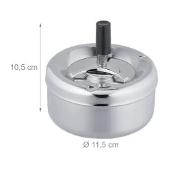 Aschenbecher In Silber - (H)10,5 X Ø 11,5 Cm -Relaxdays relaxdays aschenbecher in silber h 10 5 x o 11 5 cm 3