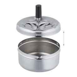 Aschenbecher In Silber - (H)10,5 X Ø 11,5 Cm -Relaxdays relaxdays aschenbecher in silber h 10 5 x o 11 5 cm 5