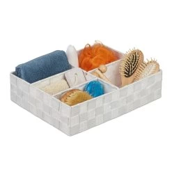 Aufbewahrungskorb "5 Fächer" In Weiß -Relaxdays relaxdays aufbewahrungskorb 5 facher in weiss 7