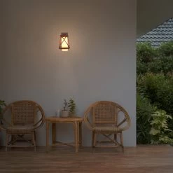 Außenlampe In Schwarz/ Weiß - (B)17,5 X (H)32 X (T)22 Cm -Relaxdays relaxdays aussenlampe in schwarz weiss b 17 5 x h 32 x t 22 cm 4