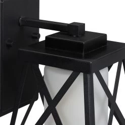 Außenlampe In Schwarz/ Weiß - (B)17,5 X (H)32 X (T)22 Cm -Relaxdays relaxdays aussenlampe in schwarz weiss b 17 5 x h 32 x t 22 cm 5