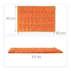 Badematte In Orange - 60 X 40 Cm -Relaxdays relaxdays badematte in orange 60 x 40 cm 3