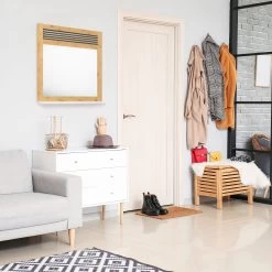 Badspiegel In Natur/Weiß - (B)53 X (H)61 X (T)15 Cm -Relaxdays relaxdays badspiegel in natur weiss b 53 x h 61 x t 15 cm 4