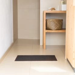 Badvorleger In Schwarz/Braun - (B)80 X (T)50 Cm -Relaxdays relaxdays badvorleger in schwarz braun b 80 x t 50 cm 1