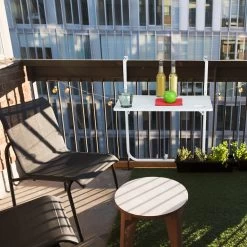 Relaxdays -Relaxdays relaxdays balkon hangetisch in weiss b 59 5 x t 35 5 cm 1