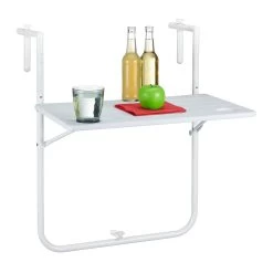 Balkon Hängetisch In Weiß - (B)59,5 X (T)35,5 Cm -Relaxdays relaxdays balkon hangetisch in weiss b 59 5 x t 35 5 cm 7