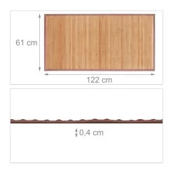 Bambusmatte In Natur - 61 X 122 Cm -Relaxdays relaxdays bambusmatte in natur 61 x 122 cm 3