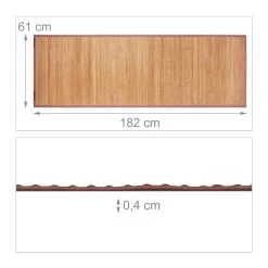 Bambusmatte In Natur - 61 X 182 Cm -Relaxdays relaxdays bambusmatte in natur 61 x 182 cm 3