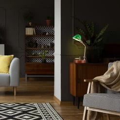 Bankerlampe In Grün/ Braun - (B)26 X (H)42 X (T)25 Cm -Relaxdays relaxdays bankerlampe in grun braun b 26 x h 42 x t 25 cm 1