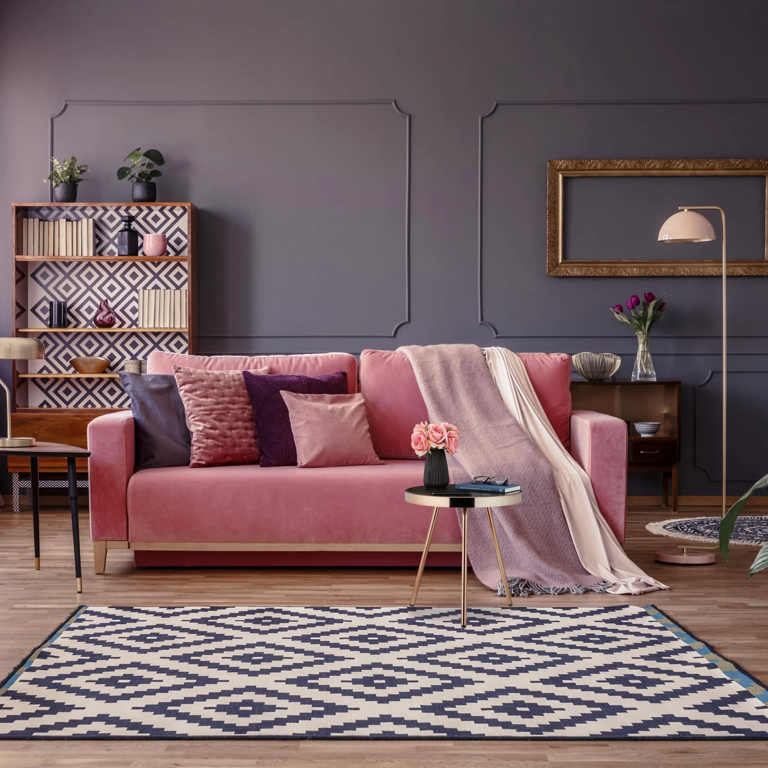 Beistelltisch In Schwarz/Roségold - (H)45 X Ø42 Cm 2 Beistelltisch In Schwarz/Roségold - (H)45 X Ø42 Cm – Bild 2