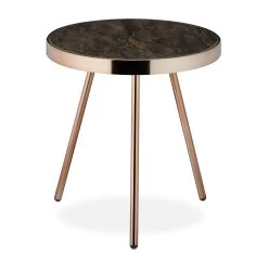 Beistelltisch In Schwarz/Roségold - (H)45 X Ø42 Cm