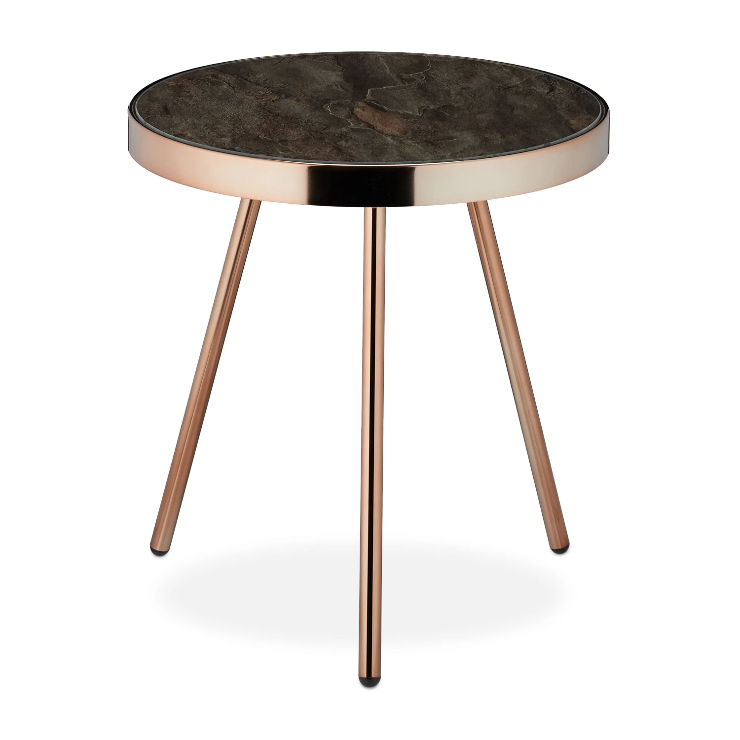 Beistelltisch In Schwarz/Roségold - (H)45 X Ø42 Cm 1 Beistelltisch In Schwarz/Roségold - (H)45 X Ø42 Cm