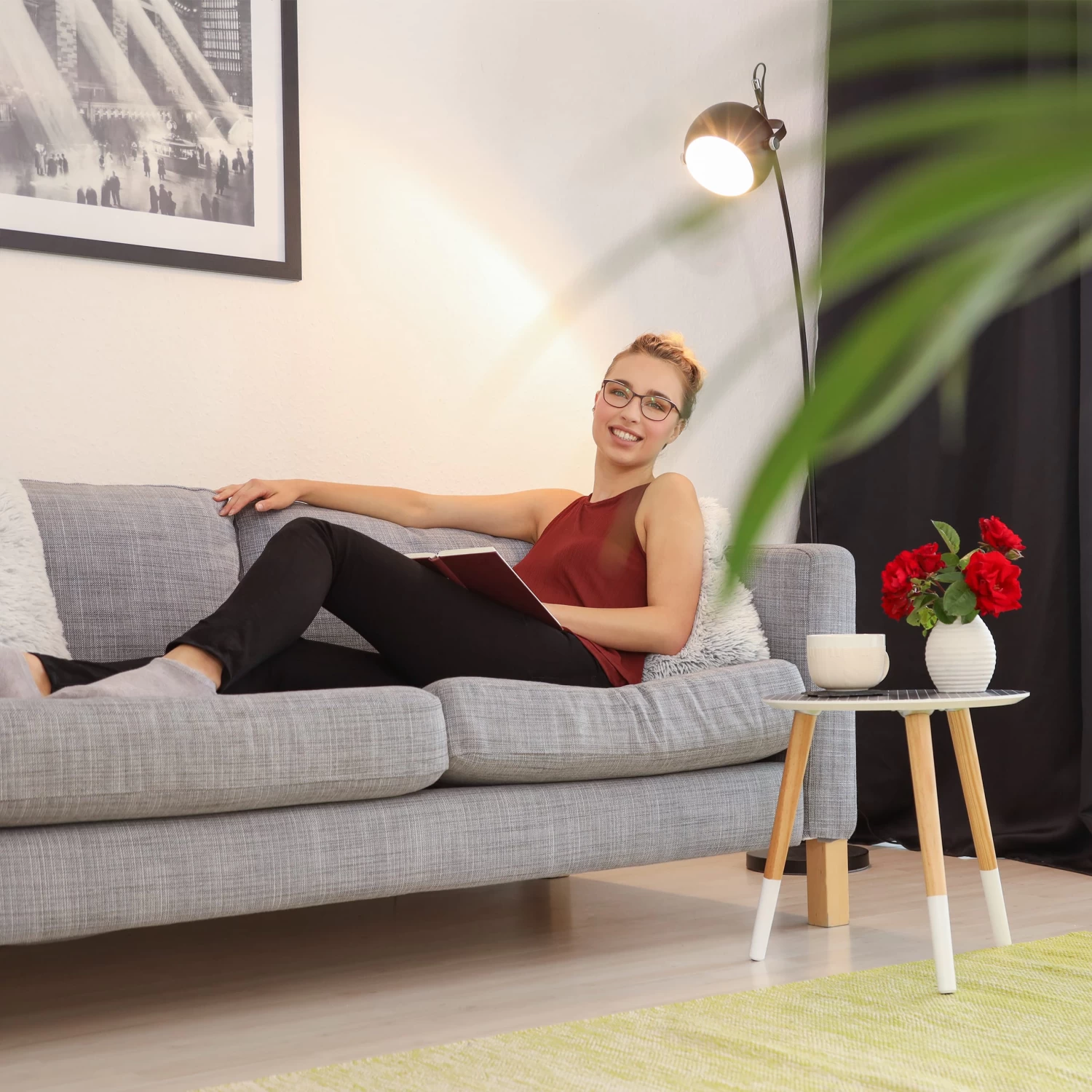 Beistelltisch In Schwarz/Weiß/Natur - (H)40,5 X Ø40 Cm 2 Beistelltisch In Schwarz/Weiß/Natur - (H)40,5 X Ø40 Cm – Bild 2