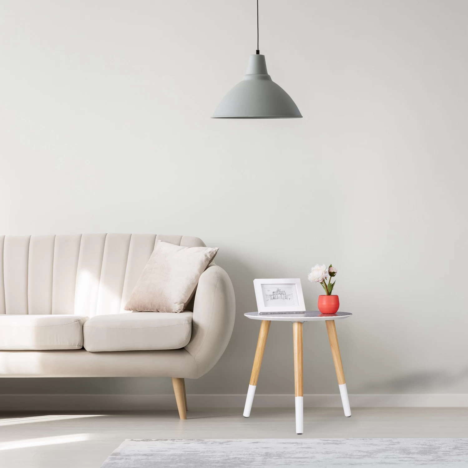 Beistelltisch In Schwarz/Weiß/Natur - (H)40,5 X Ø40 Cm 3 Beistelltisch In Schwarz/Weiß/Natur - (H)40,5 X Ø40 Cm – Bild 3