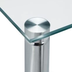 Beistelltisch In Transparent/Silber -Relaxdays relaxdays beistelltisch in transparent silber 6