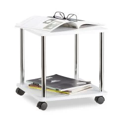 Beistelltisch In Weiß - (B)40 X (H)41,5 X (T)40 Cm -Relaxdays relaxdays beistelltisch in weiss b 40 x h 41 5 x t 40 cm 7