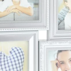 Bilderrahmen In Silber - 8 Bilder 10x15 Cm -Relaxdays relaxdays bilderrahmen in silber 8 bilder 10x15 cm 6