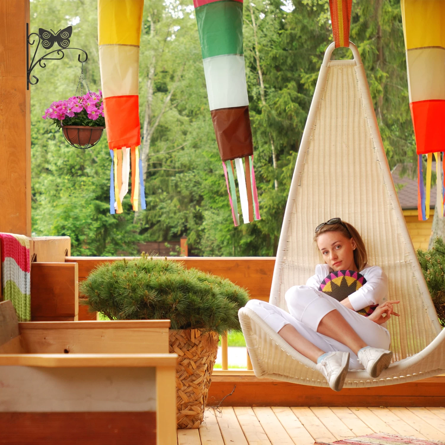 Blumenhaken "Schmetterling" In Schwarz 2 Blumenhaken "Schmetterling" In Schwarz – Bild 2