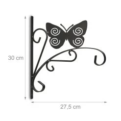 Blumenhaken "Schmetterling" In Schwarz 10 Blumenhaken "Schmetterling" In Schwarz -Relaxdays relaxdays blumenhaken schmetterling in schwarz 3