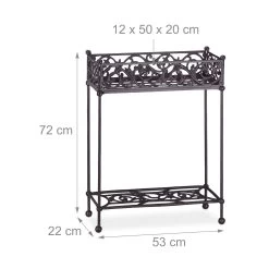 Blumenregal In Braun - (B)53 X (H)72 X (T)22 Cm -Relaxdays relaxdays blumenregal in braun b 53 x h 72 x t 22 cm 3