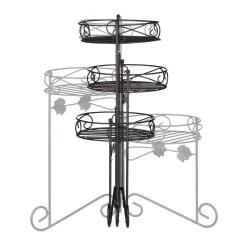 Blumenständer 3 Ablagen In Schwarz -Relaxdays relaxdays blumenstander 3 ablagen in schwarz 5