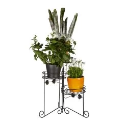 Blumenständer 3 Ablagen In Schwarz -Relaxdays relaxdays blumenstander 3 ablagen in schwarz 7