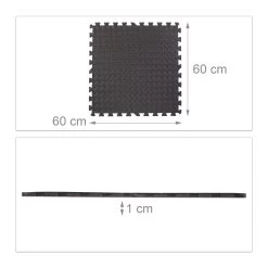 Bodenschutzmatte In Schwarz - (B)60 X (L)60 Cm -Relaxdays relaxdays bodenschutzmatte in schwarz b 60 x l 60 cm 3